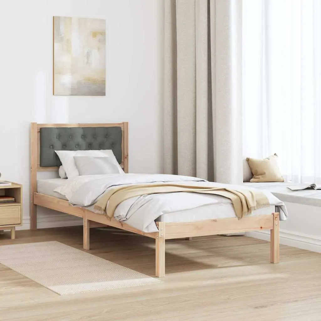 Minimalist Bed Frame with Upholstered Headboard