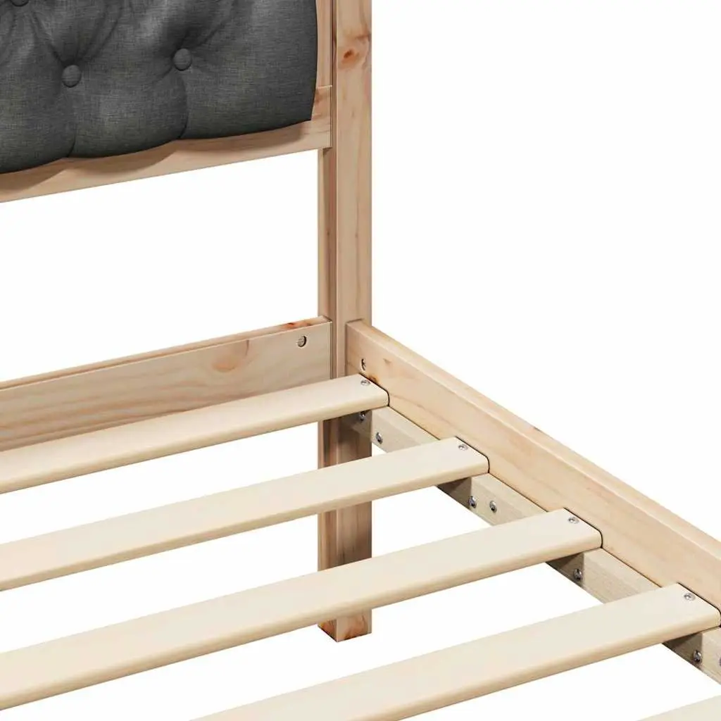 Minimalist Bed Frame with Upholstered Headboard