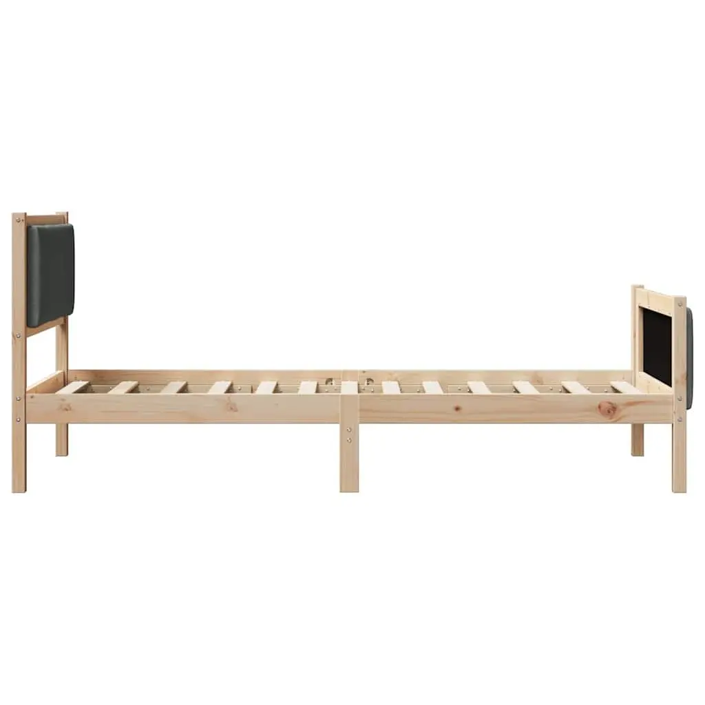 Bed Frame with Headboard 90 x 190 cm for Relaxing Nights