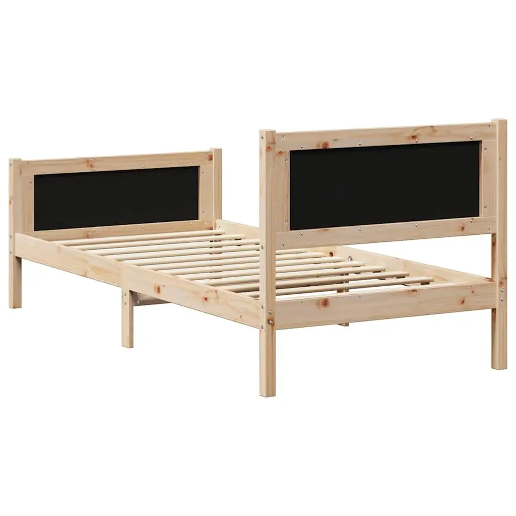 Bed Frame with Headboard 90 x 190 cm for Relaxing Nights