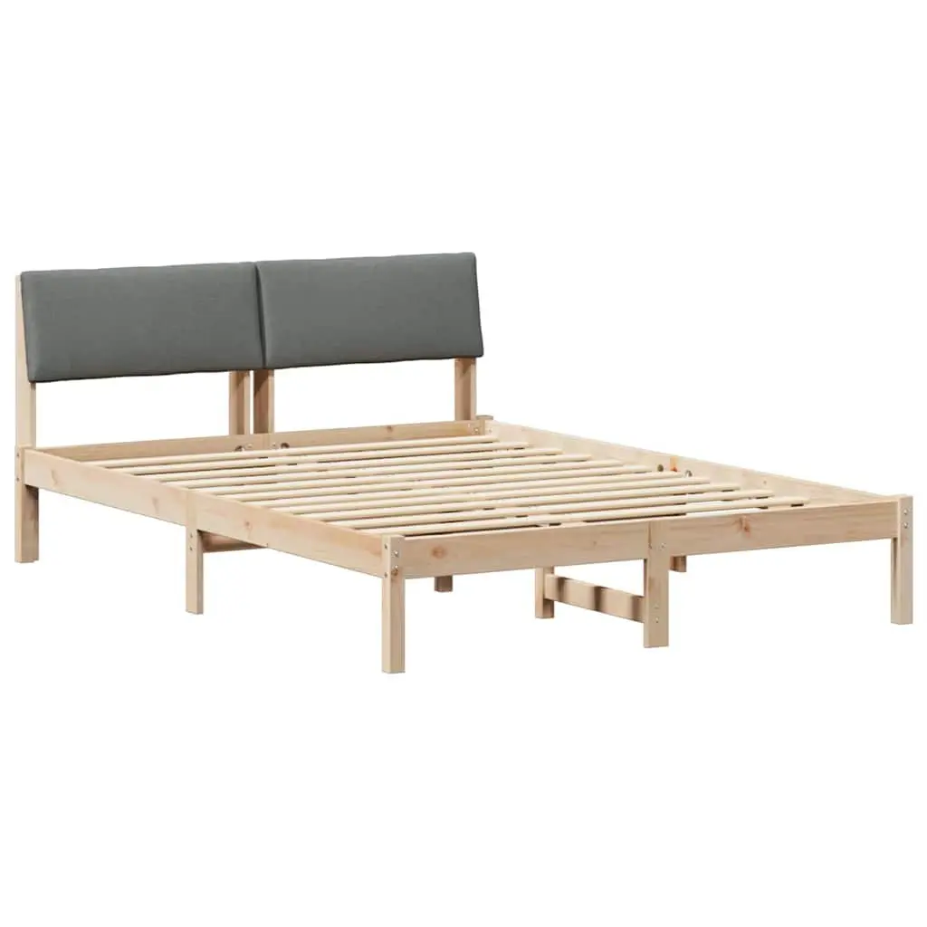 Platform Bed Frame 135 x 190 cm in Brown