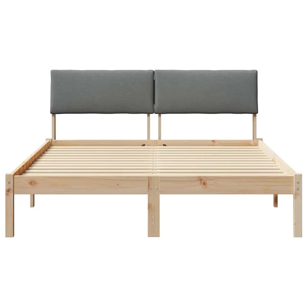 Platform Bed Frame 135 x 190 cm in Brown