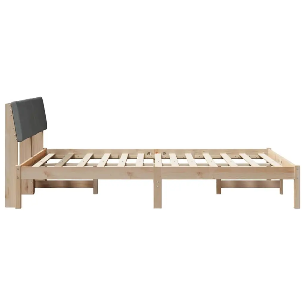 Platform Bed Frame 135 x 190 cm in Brown