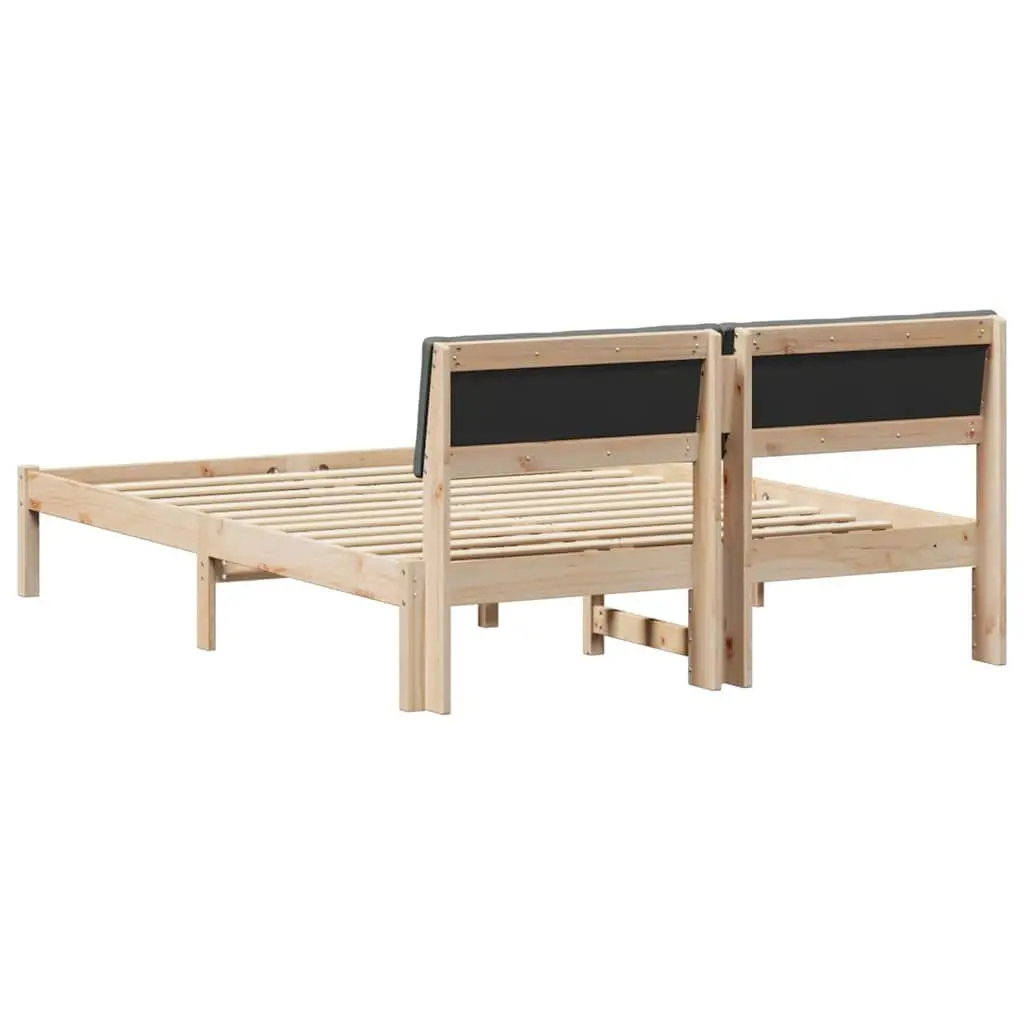 Platform Bed Frame 135 x 190 cm in Brown