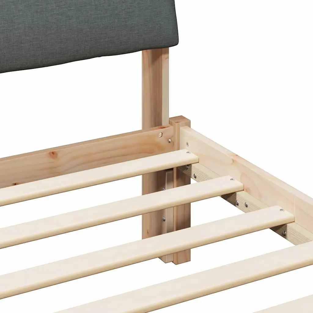 Platform Bed Frame 135 x 190 cm in Brown