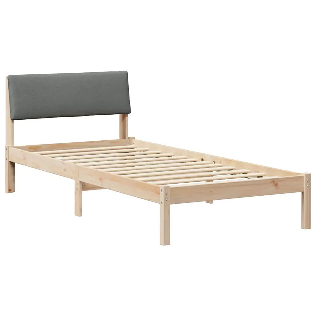Solid Pine Wood Bed Frame 90 x 190 cm with Headboard