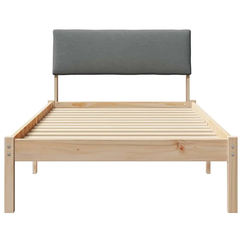 Solid Pine Wood Bed Frame 90 x 190 cm with Headboard