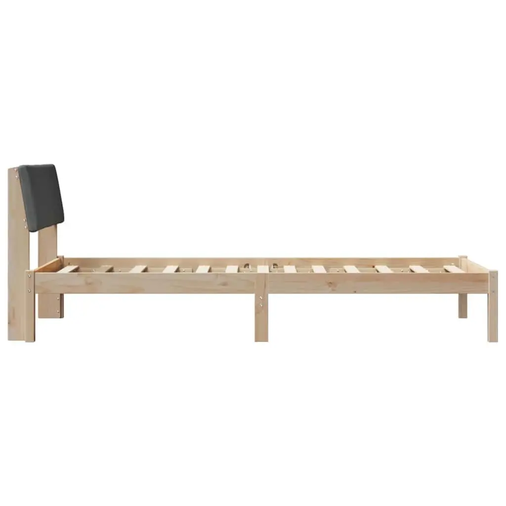 Solid Pine Wood Bed Frame 90 x 190 cm with Headboard