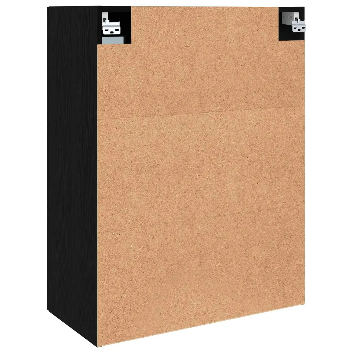 Wall-Mounted Storage Cabinet in Black Oak for Living Spaces
