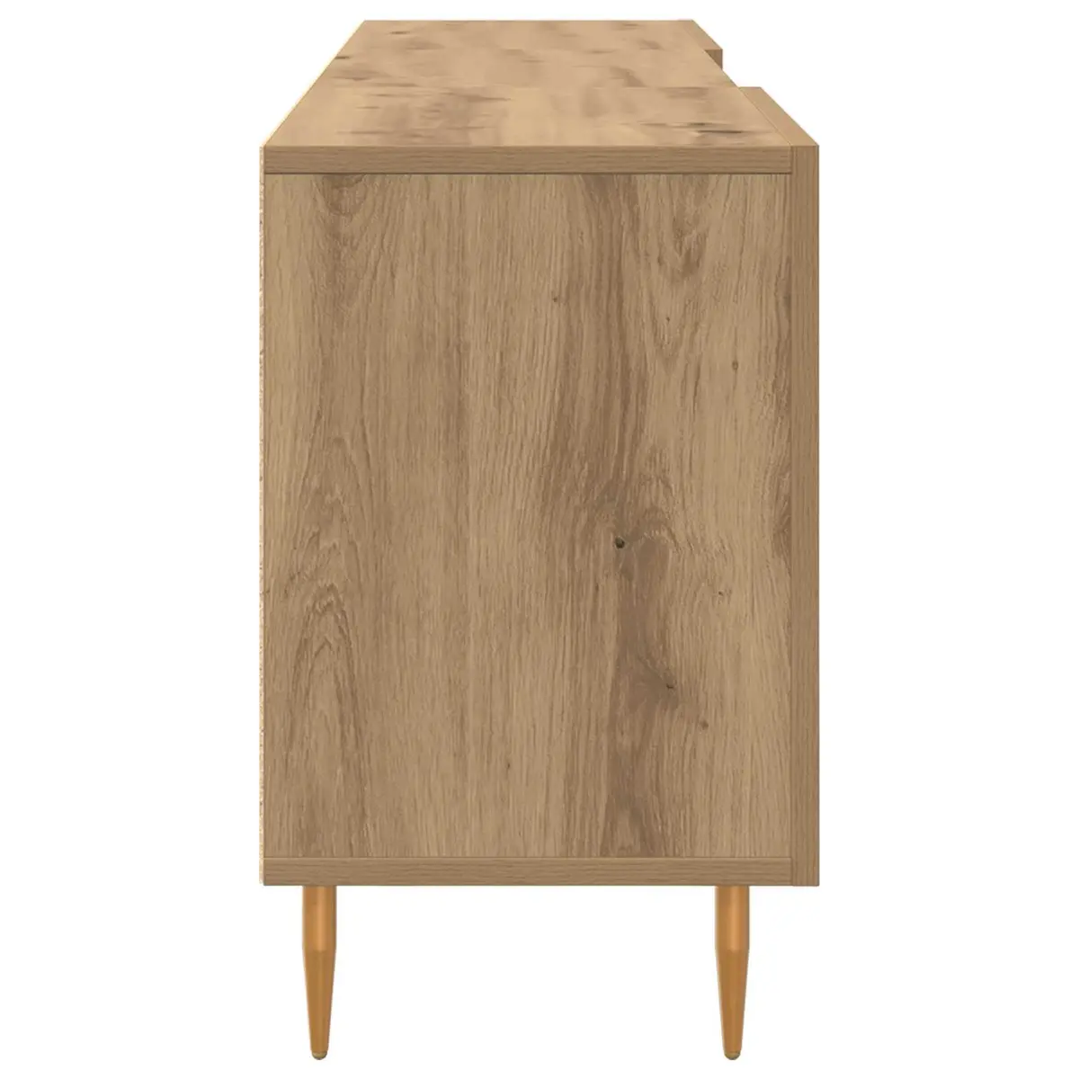 TV Cabinet 150cm Modern Rectangular Storage Unit Brown Engineered Wood Living