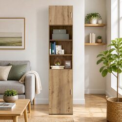 Rustic Brown Wall Cabinet for Warm Living Spaces