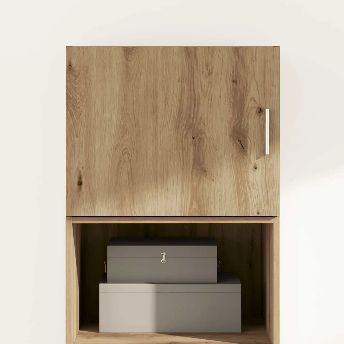 Rustic Brown Wall Cabinet for Warm Living Spaces