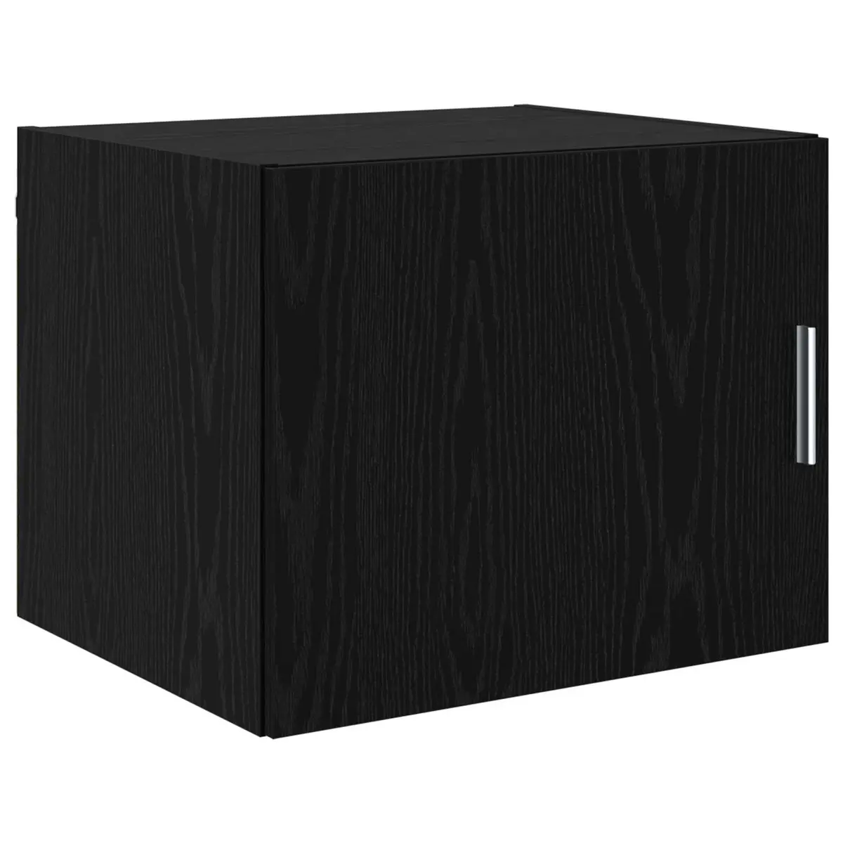 Wall Cabinet Black Oak Storage Furniture Rustic Wooden Sideboard Living Room