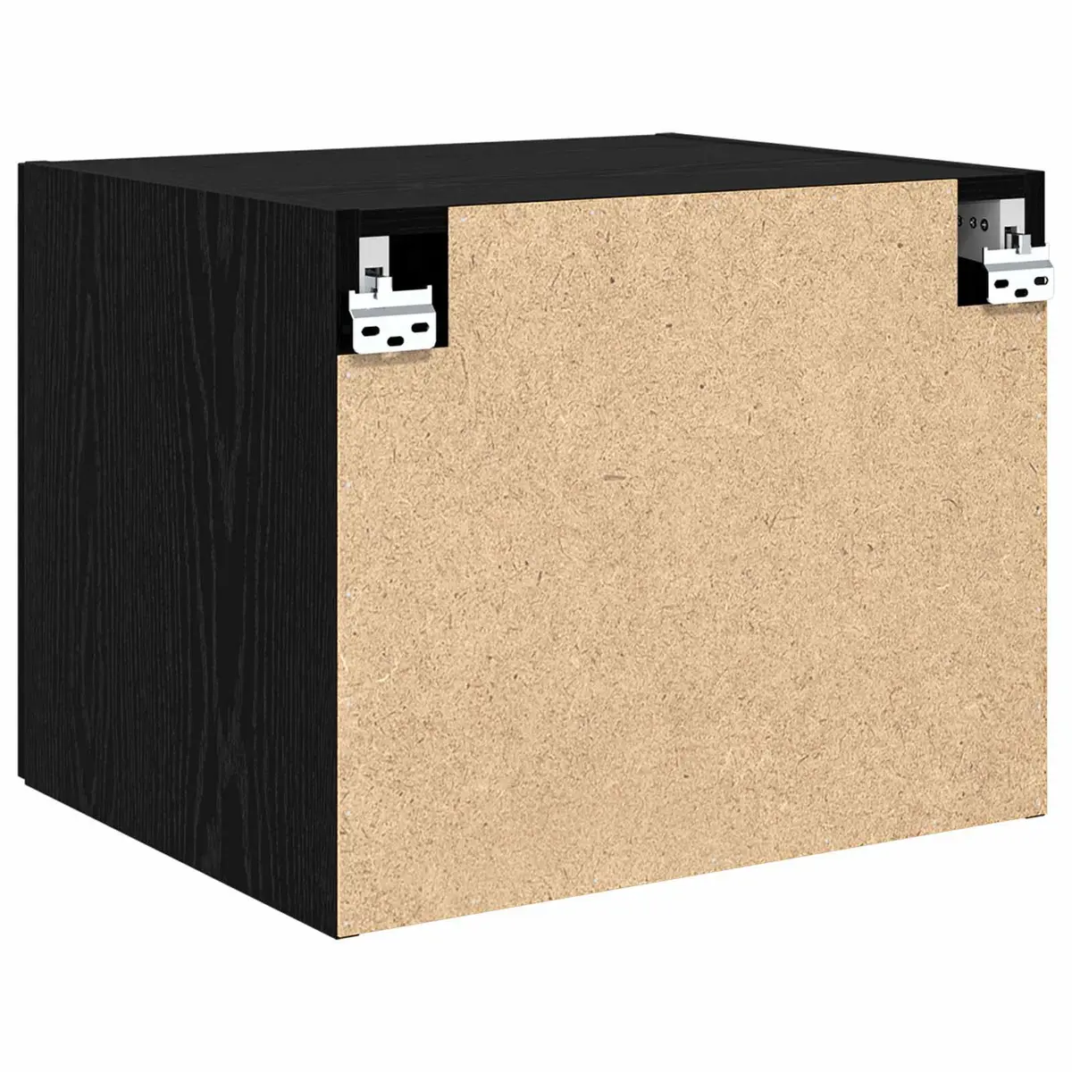 Wall Cabinet Black Oak Storage Furniture Rustic Wooden Sideboard Living Room