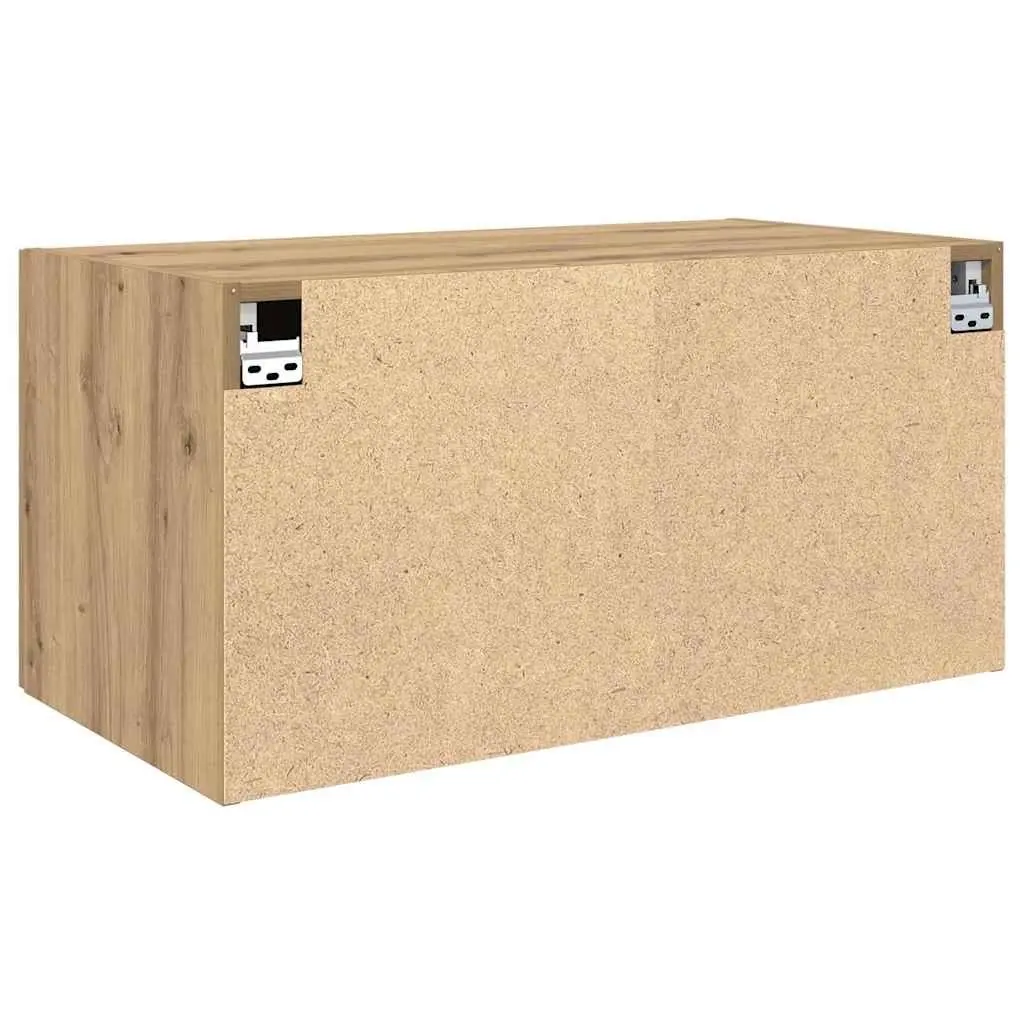 Wall Cabinet Brown Storage Furniture Engineered Wood 80 x 42.5 x 40 cm Mounted
