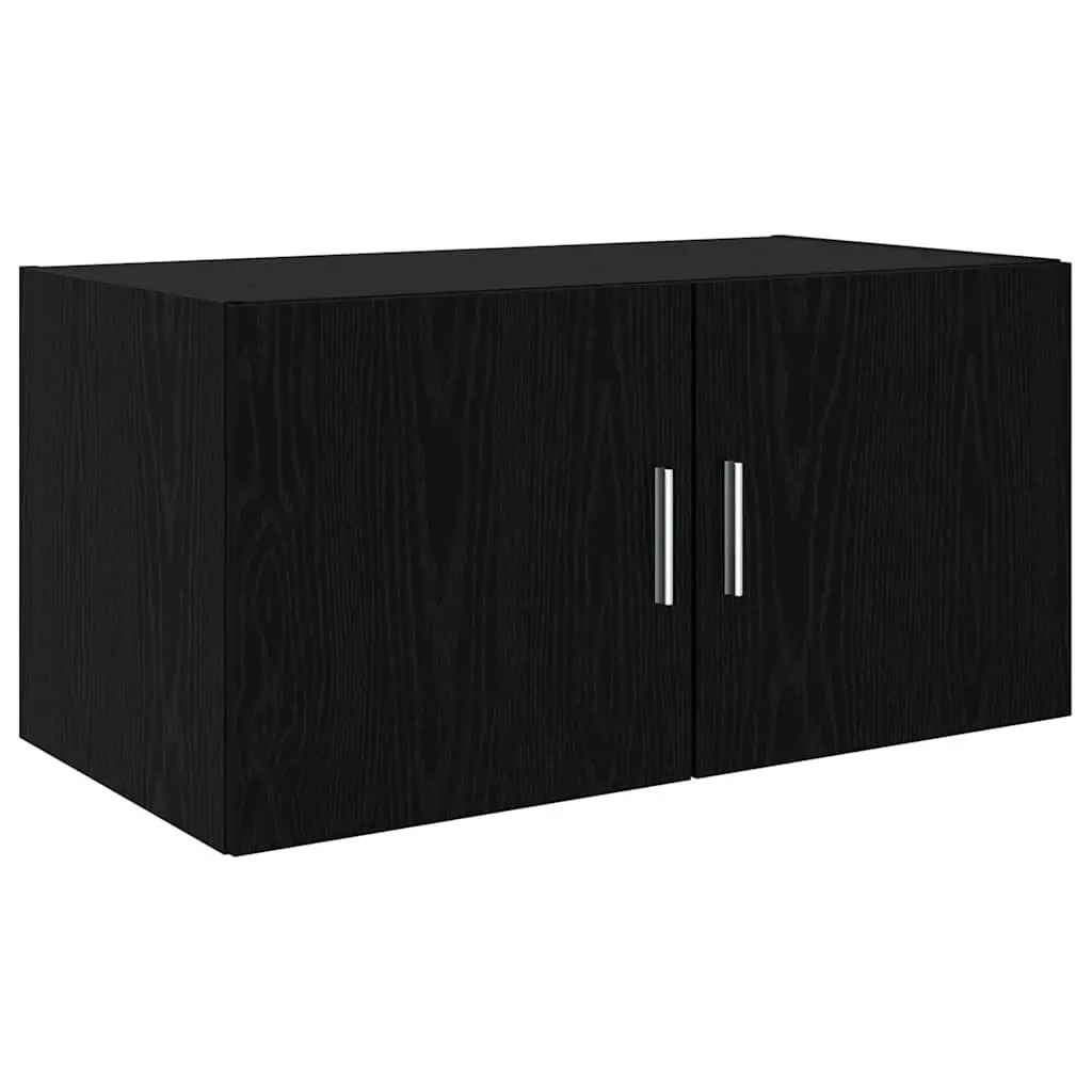 Wall Cabinet Black Oak Engineered Wood 80x42.5x40cm