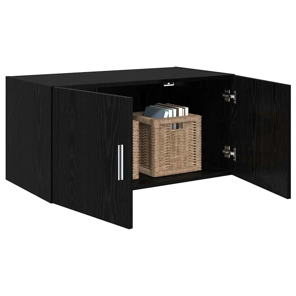 Wall Cabinet Black Oak Engineered Wood 80x42.5x40cm