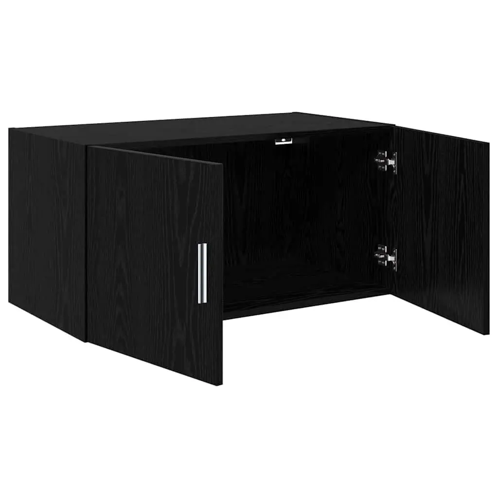 Wall Cabinet Black Oak Engineered Wood 80x42.5x40cm