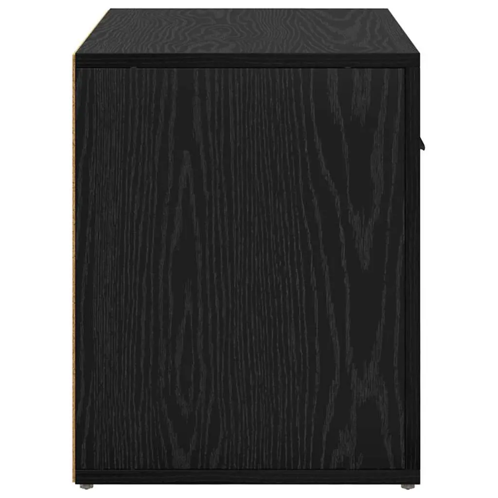 Bedside Cabinet Black Oak 35 x 60 x 50 cm Engineered Wood