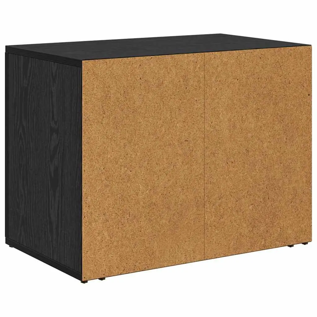 Bedside Cabinet Black Oak 35 x 60 x 50 cm Engineered Wood