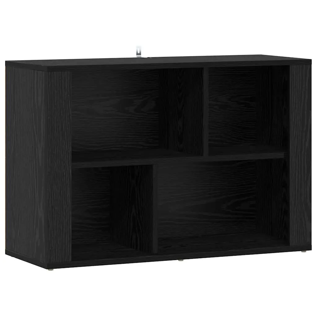 Sideboard Black Oak 80 x 30 x 53 cm Engineered Wood Storage Cabinet Living Room