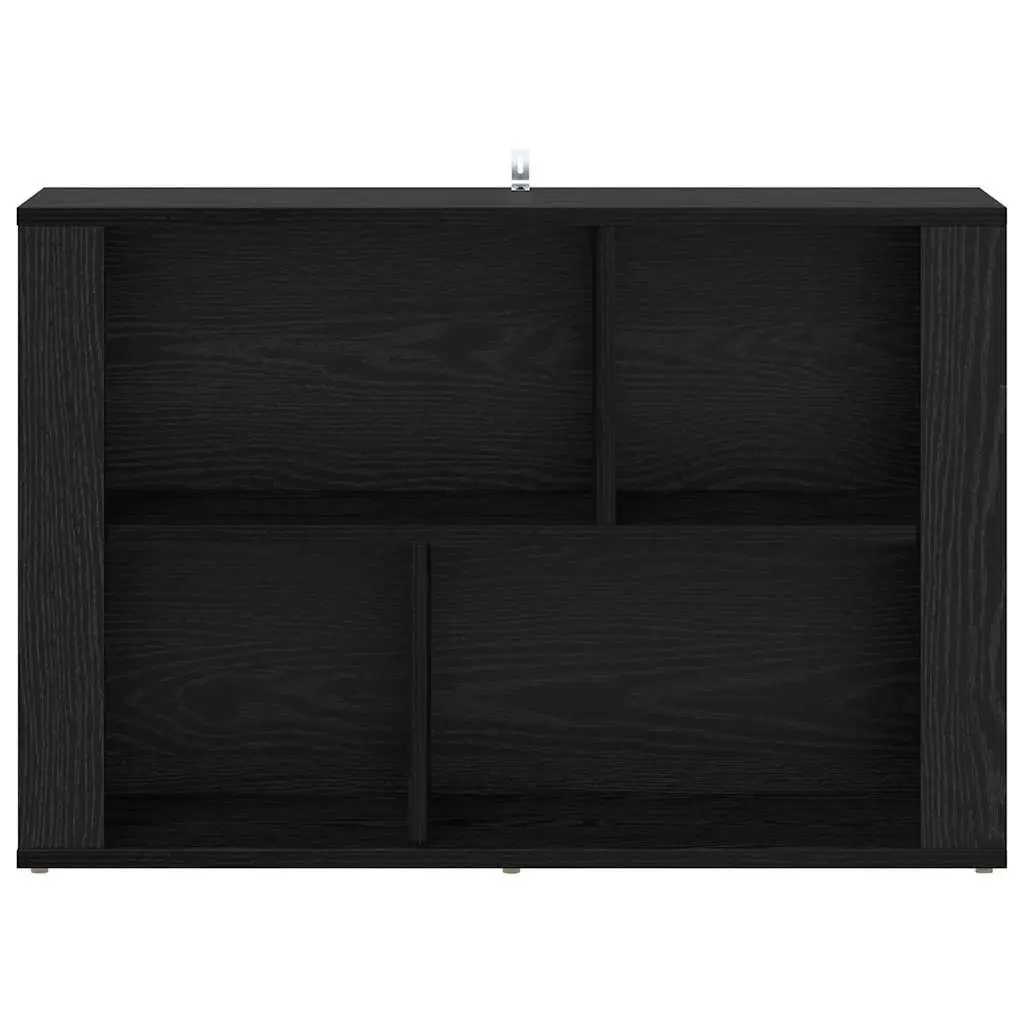 Sideboard Black Oak 80 x 30 x 53 cm Engineered Wood Storage Cabinet Living Room