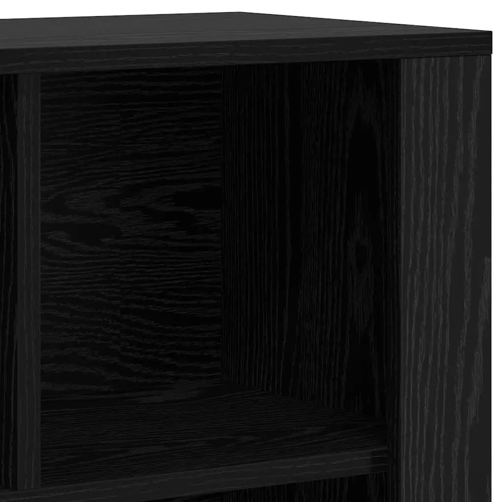 Sideboard Black Oak 80 x 30 x 53 cm Engineered Wood Storage Cabinet Living Room