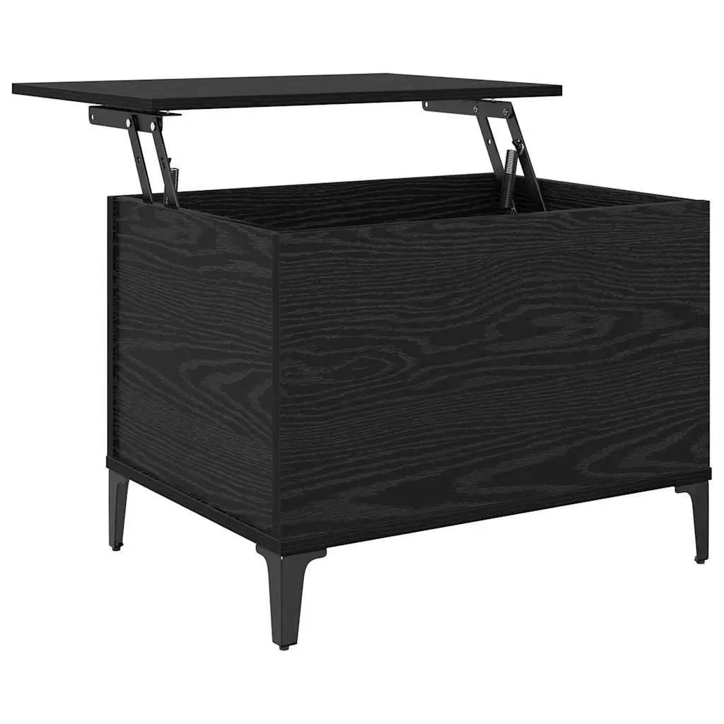 Coffee Table Black Oak Modern Living Room Accent Furniture Engineered Wood