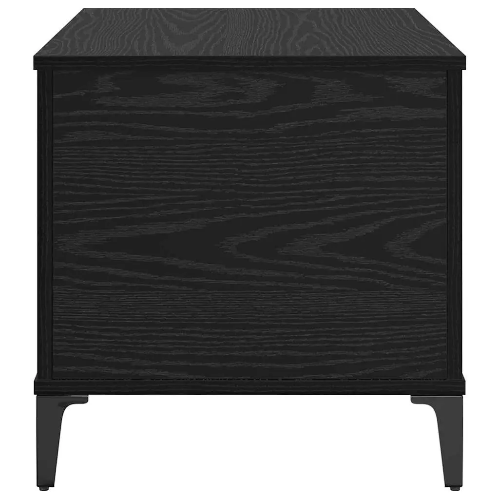 Coffee Table Black Oak Modern Living Room Accent Furniture Engineered Wood