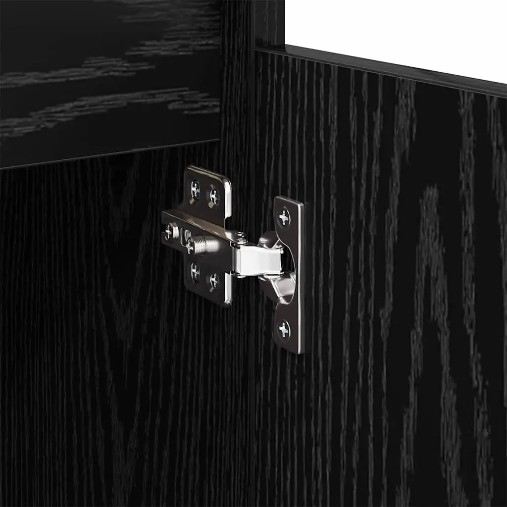 Sideboard Cabinet Black Oak 60x35x70cm Engineered Wood
