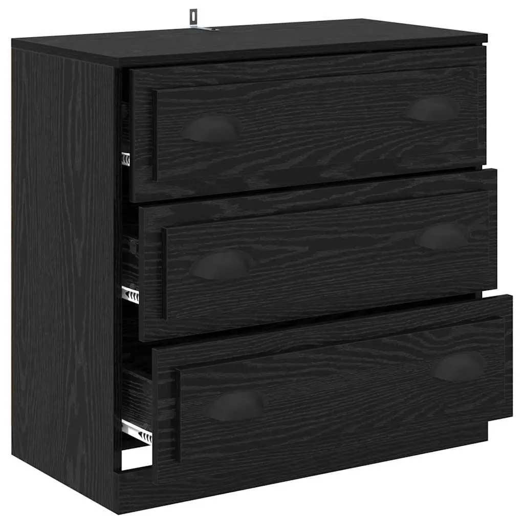 Black Oak 70cm Storage Sideboard for Dining Spaces