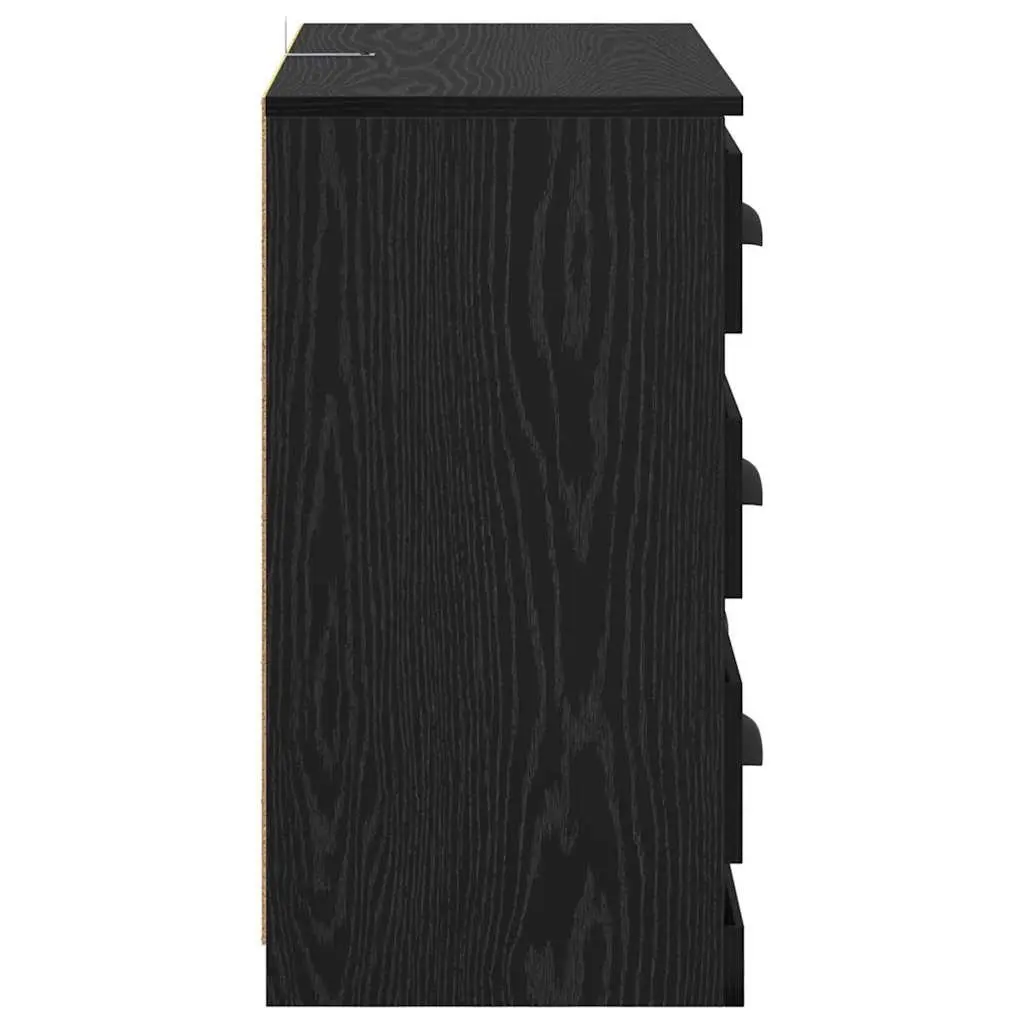 Black Oak 70cm Storage Sideboard for Dining Spaces