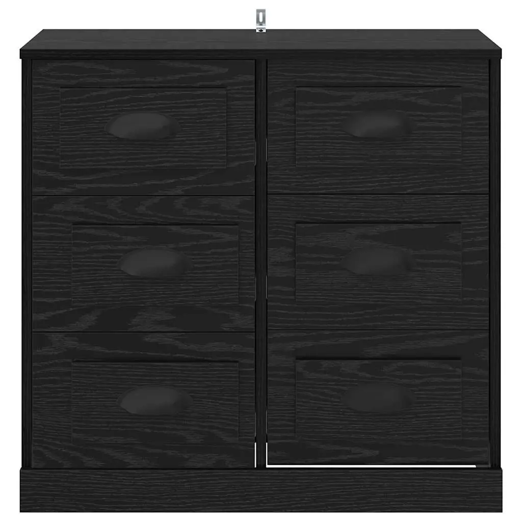 Black Oak Sideboard 70cm Storage Cabinet for Living Areas