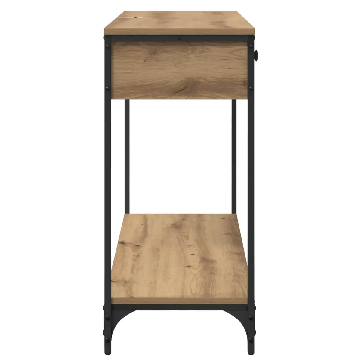 Brown Industrial Style Console Table for Living Space