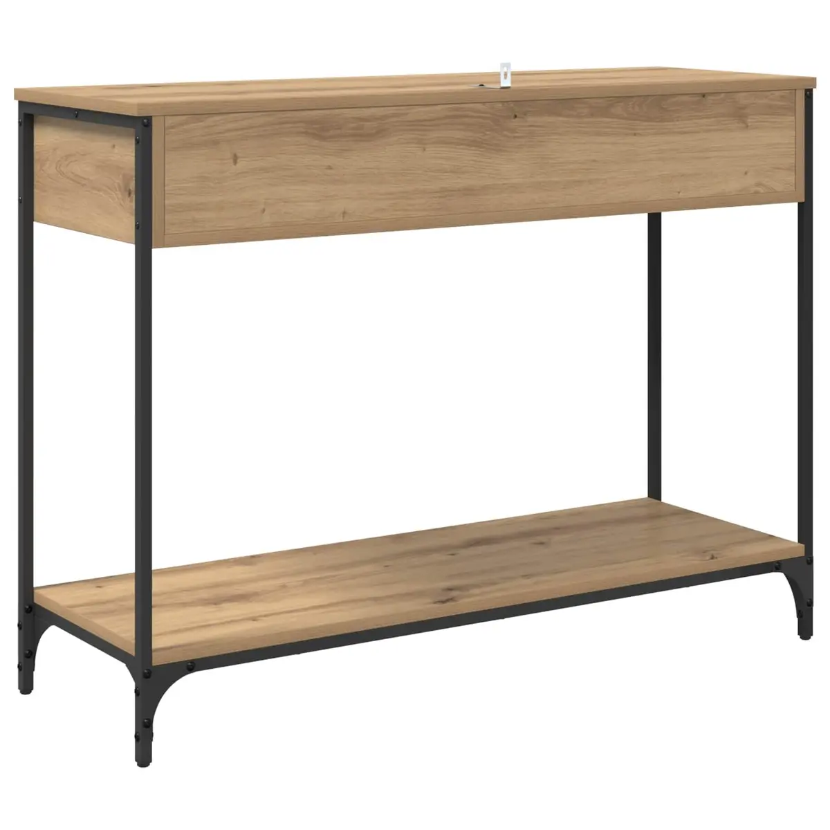 Brown Industrial Style Console Table for Living Space
