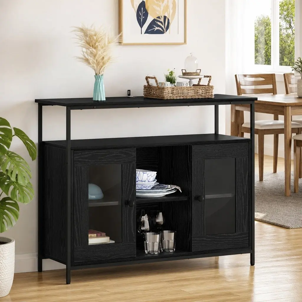 Black Oak Sideboard for Dining and Kitchen