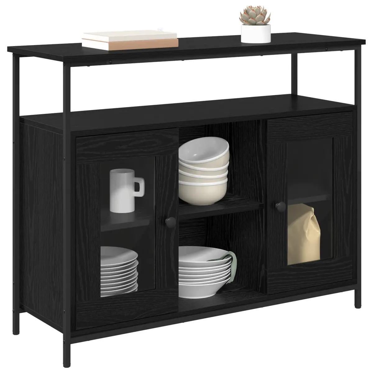 Black Oak Sideboard for Dining and Kitchen