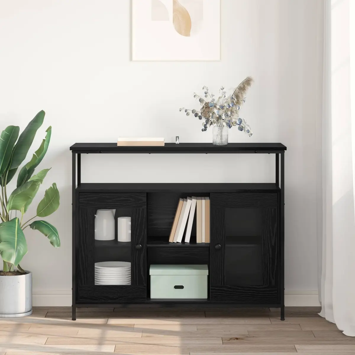 Black Oak Sideboard for Dining and Kitchen