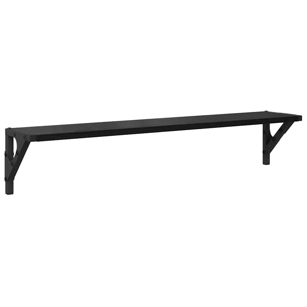 Wall Shelves Black 80 x 15 x 15.5 cm Engineered Wood Floating Shelves 2 Piece