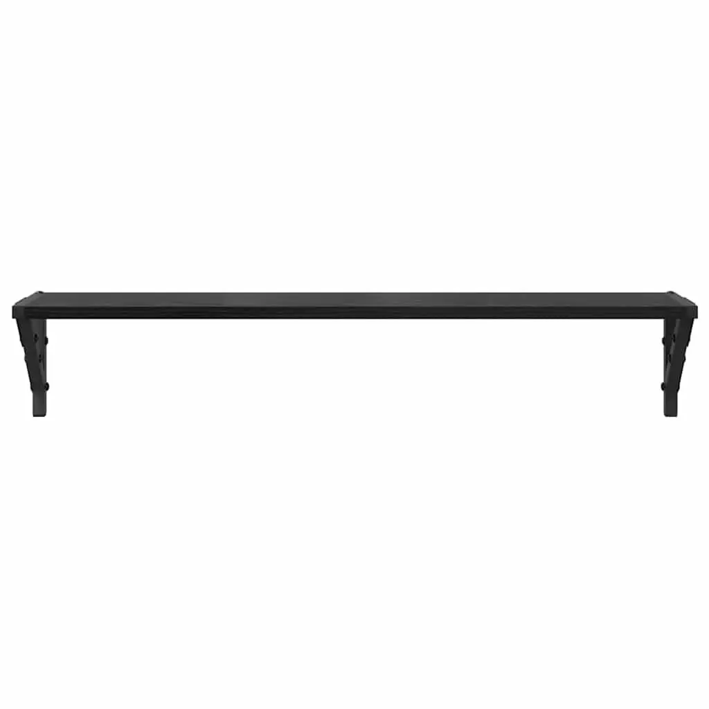 Wall Shelves Black 80 x 15 x 15.5 cm Engineered Wood Floating Shelves 2 Piece
