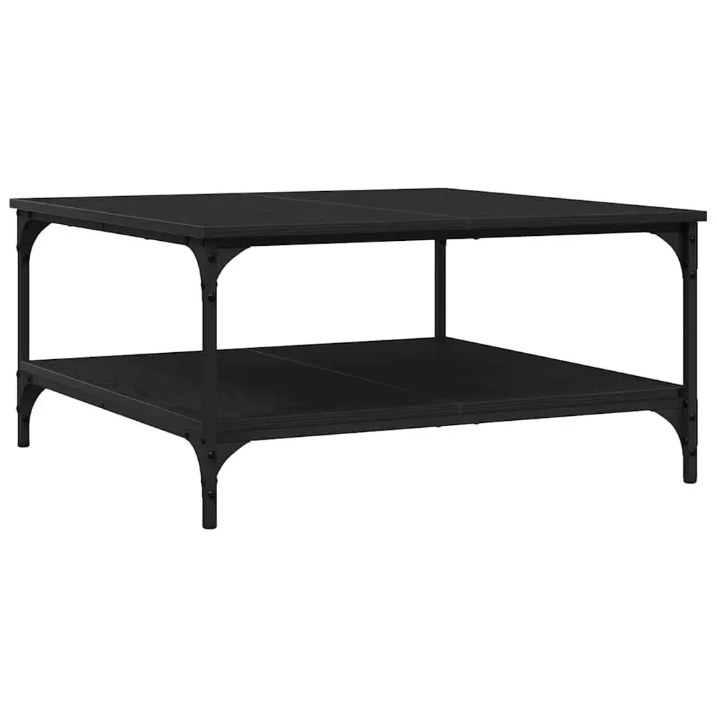 Coffee Table Black Industrial 80 x 80 x 40 cm Engineered Wood Metal