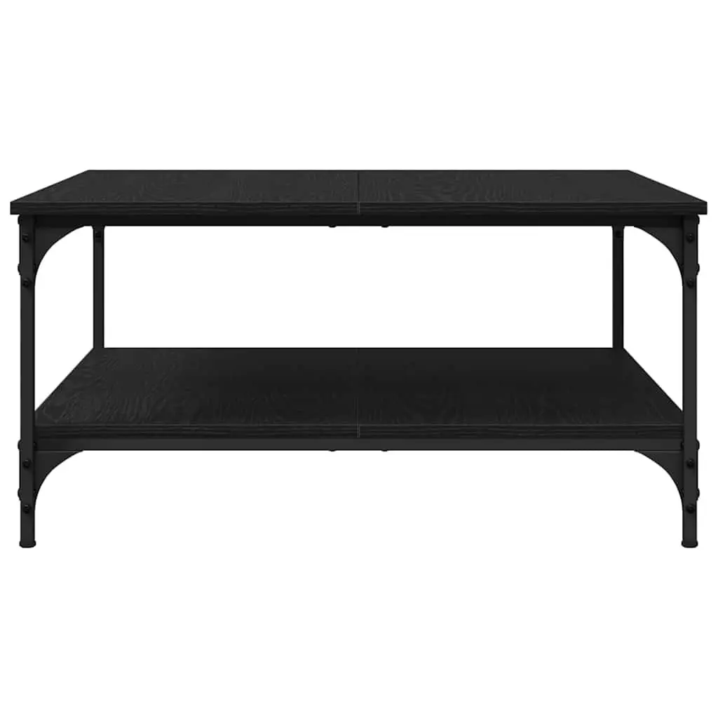 Coffee Table Black Industrial 80 x 80 x 40 cm Engineered Wood Metal