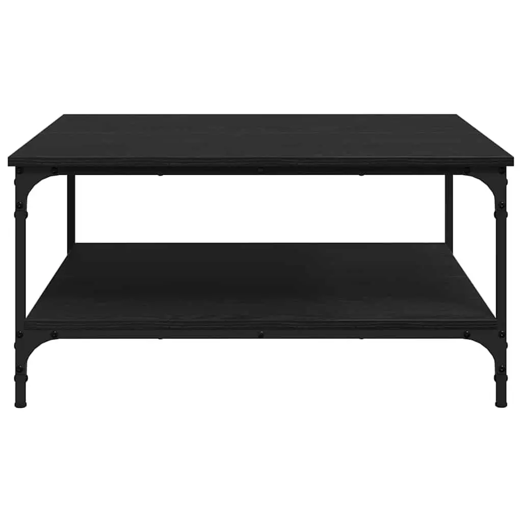 Coffee Table Black Industrial 80 x 80 x 40 cm Engineered Wood Metal
