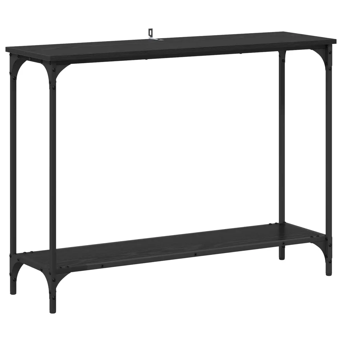 Console Table Black Engineered Wood Industrial Style 101cm x 30.5cm x 75cm Steel Frame