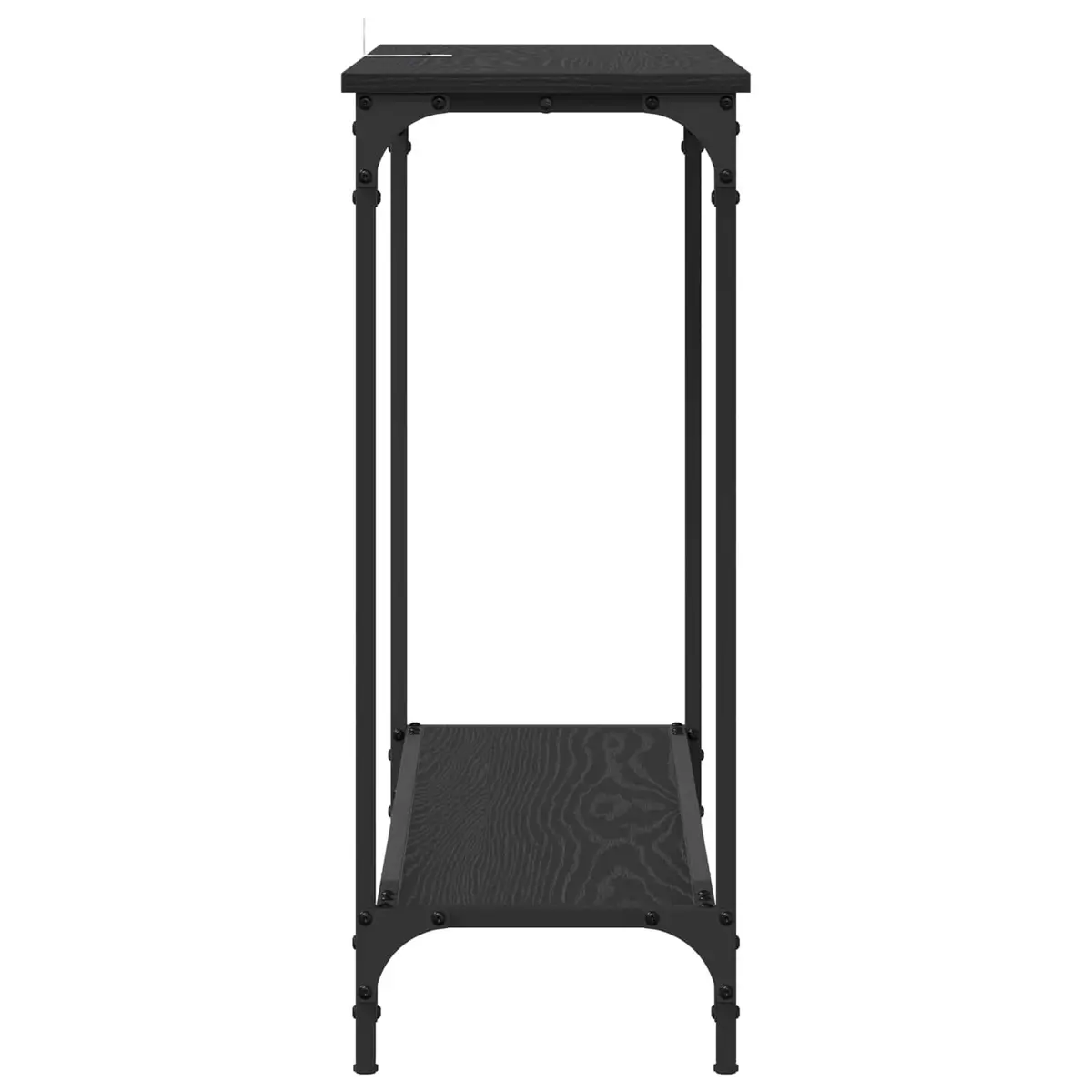Console Table Black Engineered Wood Industrial Style 101cm x 30.5cm x 75cm Steel Frame