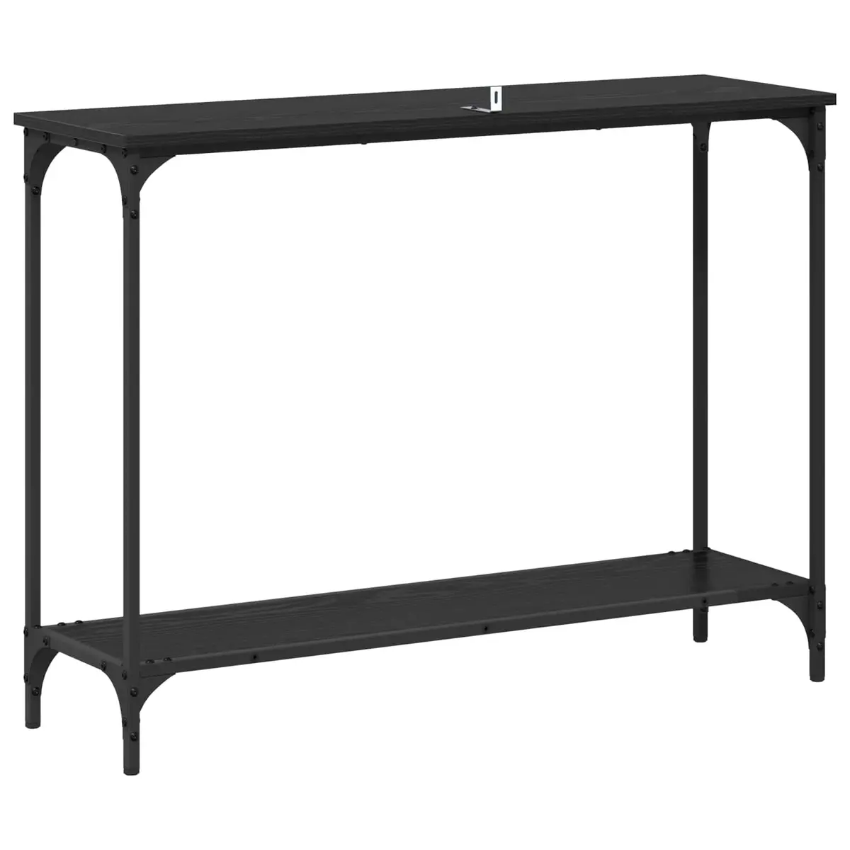 Console Table Black Engineered Wood Industrial Style 101cm x 30.5cm x 75cm Steel Frame