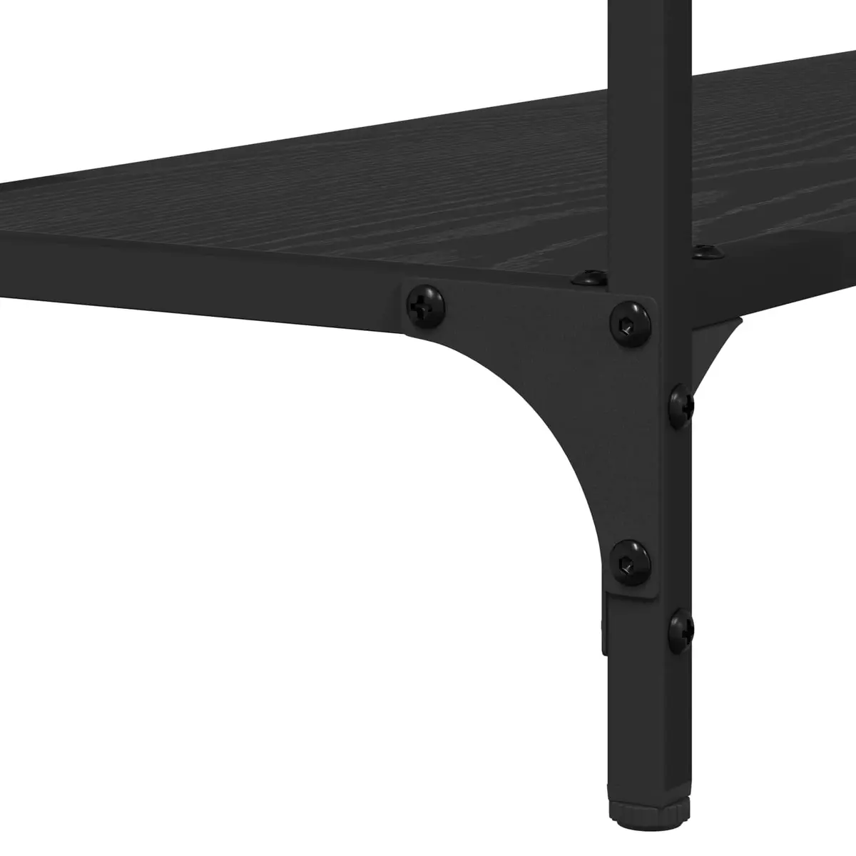 Console Table Black Engineered Wood Industrial Style 101cm x 30.5cm x 75cm Steel Frame