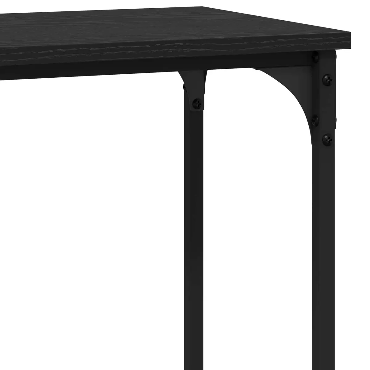 Console Table Black Engineered Wood Industrial Style 101cm x 30.5cm x 75cm Steel Frame