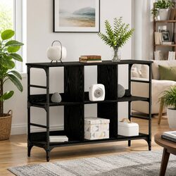 Elegant Black Oak Sideboard for Storage Solutions
