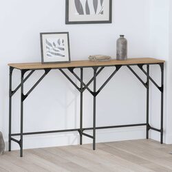 Console Table Engineered Wood Hairpin Legs Hallway Entryway Accent Brown 140cm